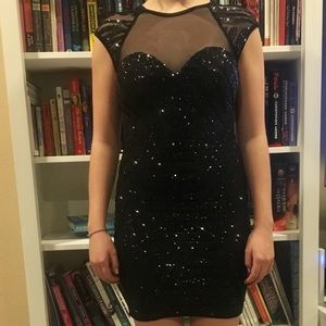 Sequin Chevron Party Dress